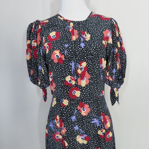 Yumi Kim Granada Puffy Sleeve Fit and Flare Sweet Darling Midi Dress Size 4 - Picture 6 of 10